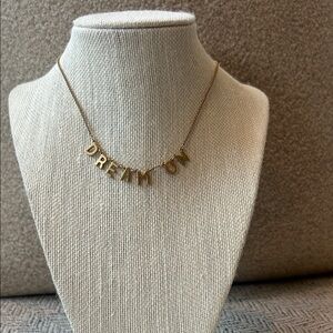 Gold 'DREAM ON' Letter Necklace  by India Hicks - Women's Jewelry